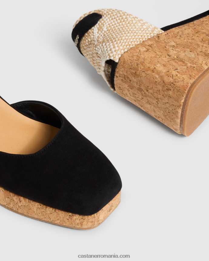 Castaner TINA CORK/007 Femei NEGRU 6P2L4883