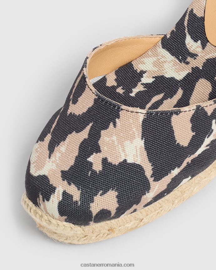 Castaner CARINA DVF/6/158 Femei NATURAL/NEGRU 6P2L4872