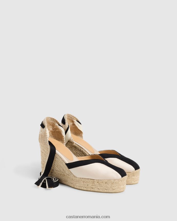 Castaner CARMEN/8ED/129 Femei CHAMPAGNE/NEGRU 6P2L4814