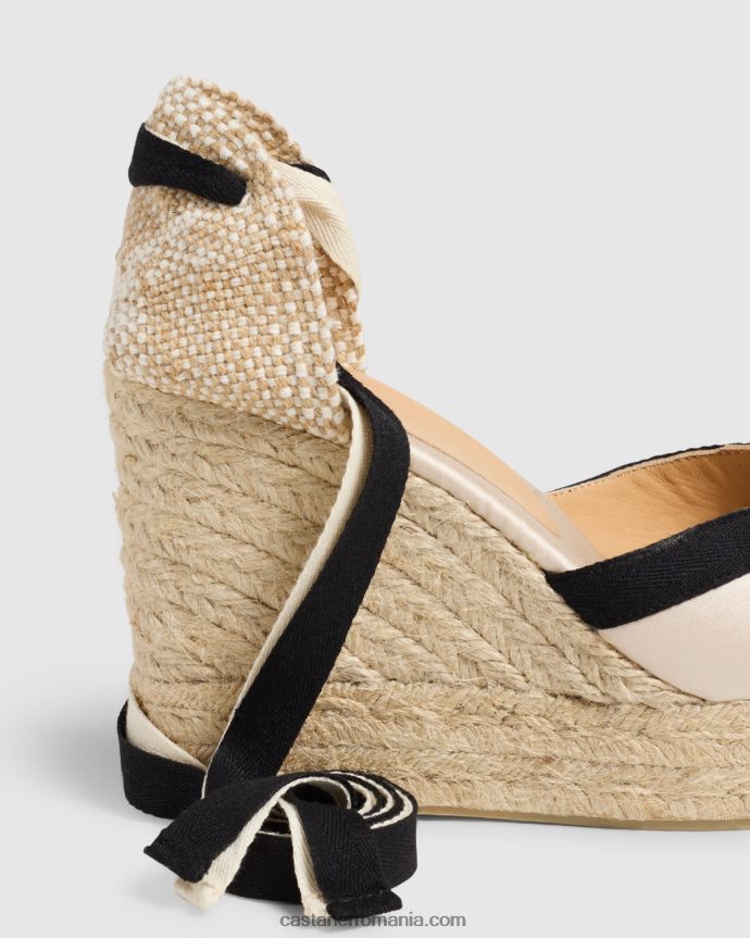 Castaner CARMEN/8ED/129 Femei CHAMPAGNE/NEGRU 6P2L4814
