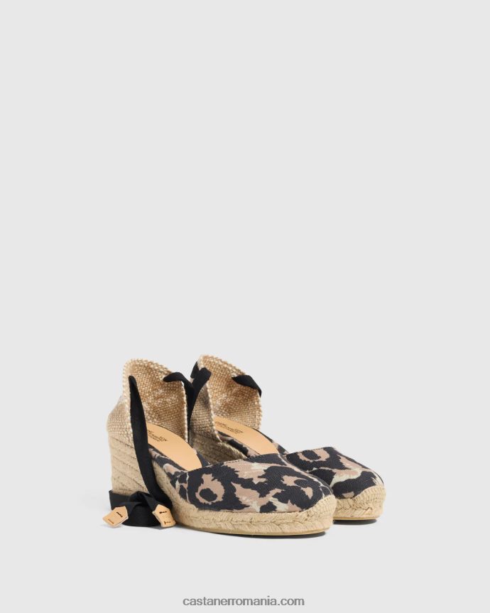 Castaner CARINA DVF/6/158 Femei NATURAL/NEGRU 6P2L48296