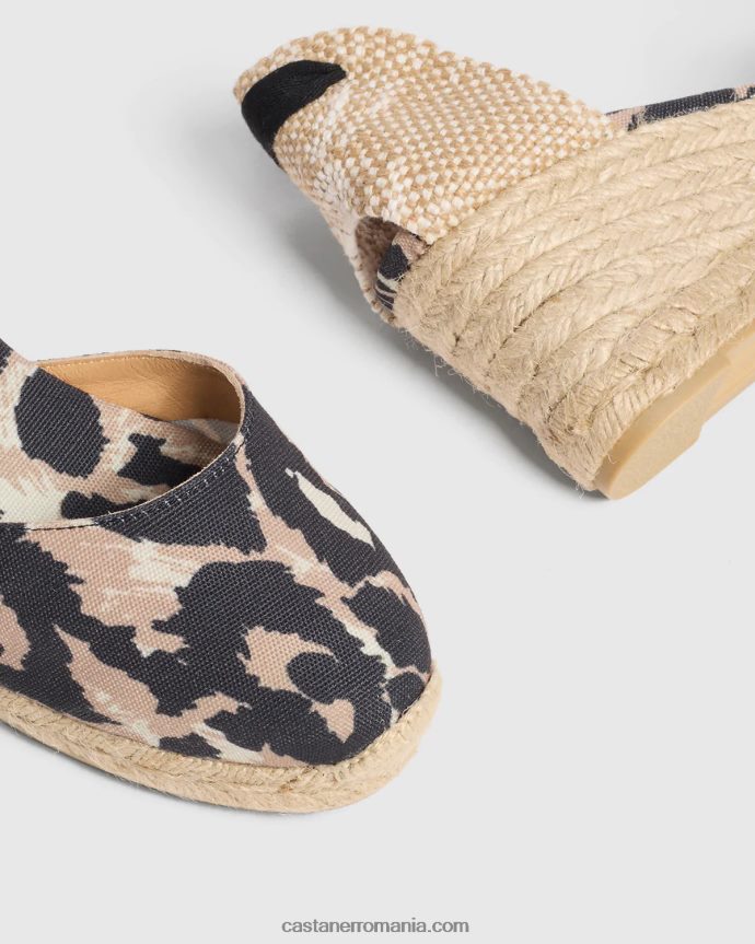 Castaner CARINA DVF/6/158 Femei NATURAL/NEGRU 6P2L48296