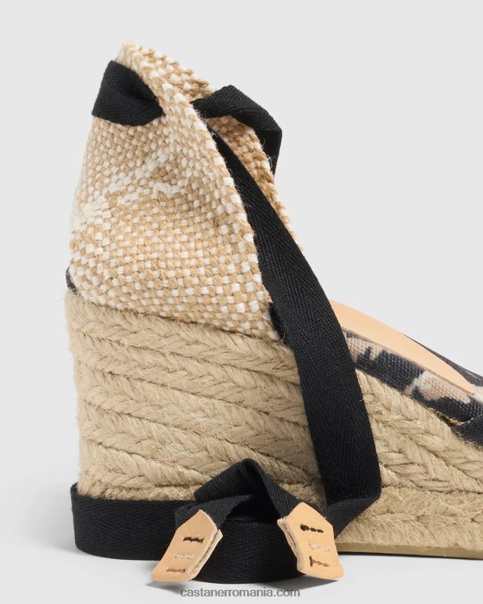 Castaner CARINA DVF/6/158 Femei NATURAL/NEGRU 6P2L48296