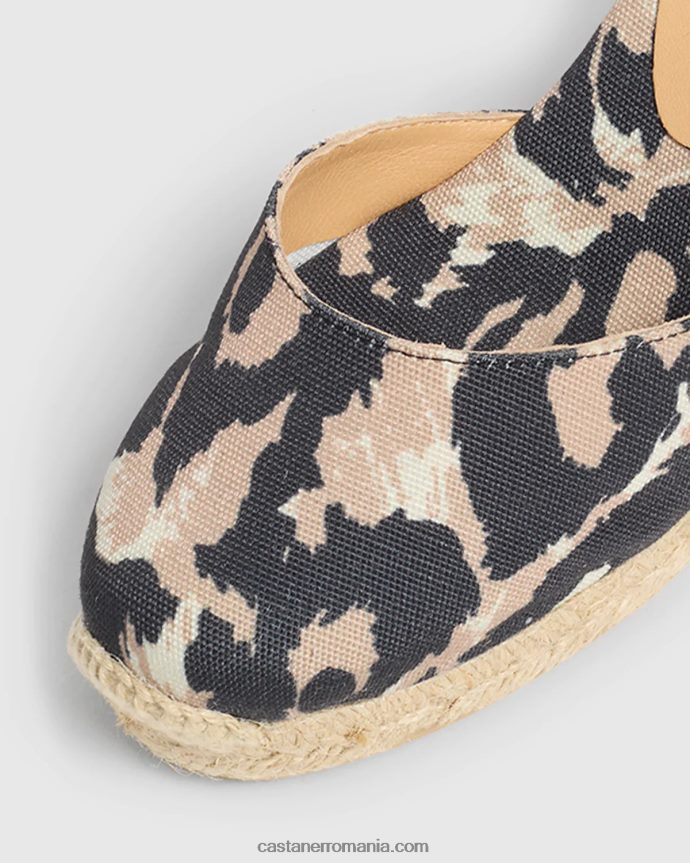 Castaner CARINA DVF/6/158 Femei NATURAL/NEGRU 6P2L48296