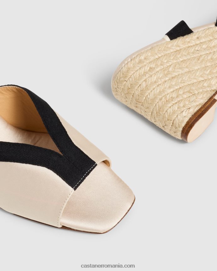 Castaner FLORINDA/8/129 Femei CHAMPAGNE/NEGRU 6P2L48377