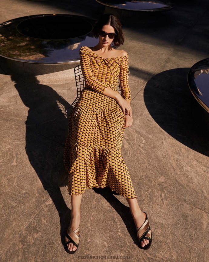 Castaner PAOS DVF/156 Femei TAUPE/NEGRU/NATURAL 6P2L48187