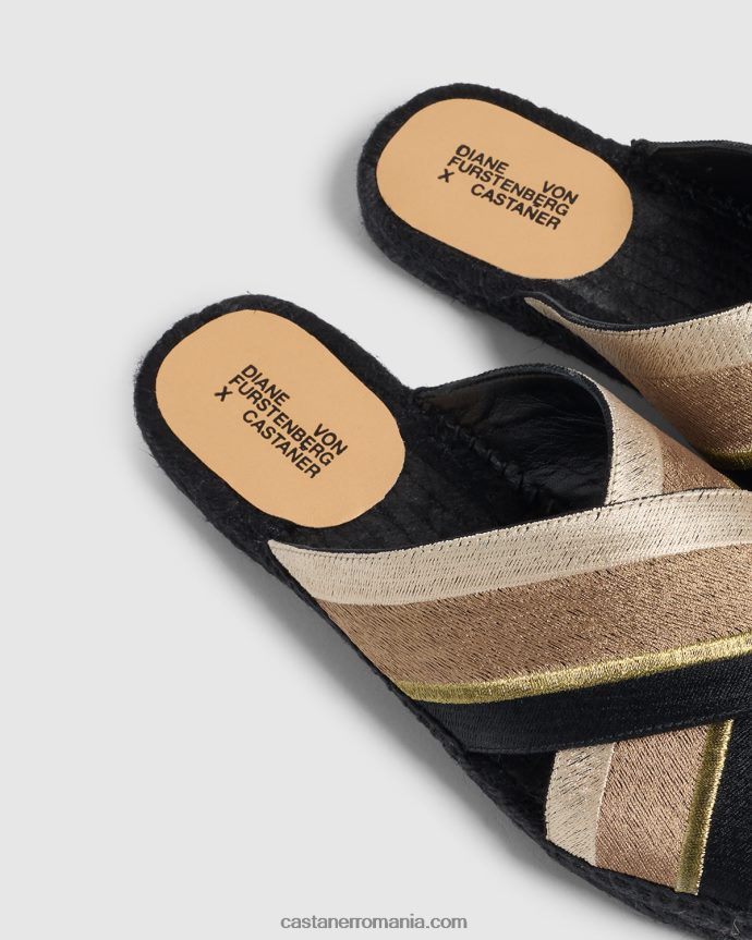 Castaner PAOS DVF/156 Femei TAUPE/NEGRU/NATURAL 6P2L48187