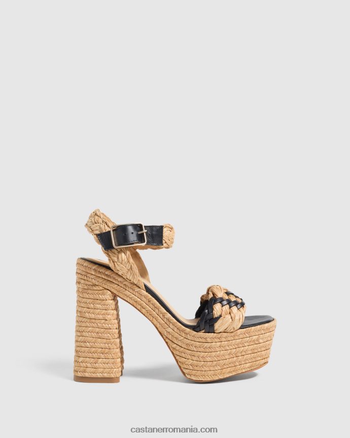 Castaner AGNES/133 Femei NATURAL/NEGRU 6P2L48195