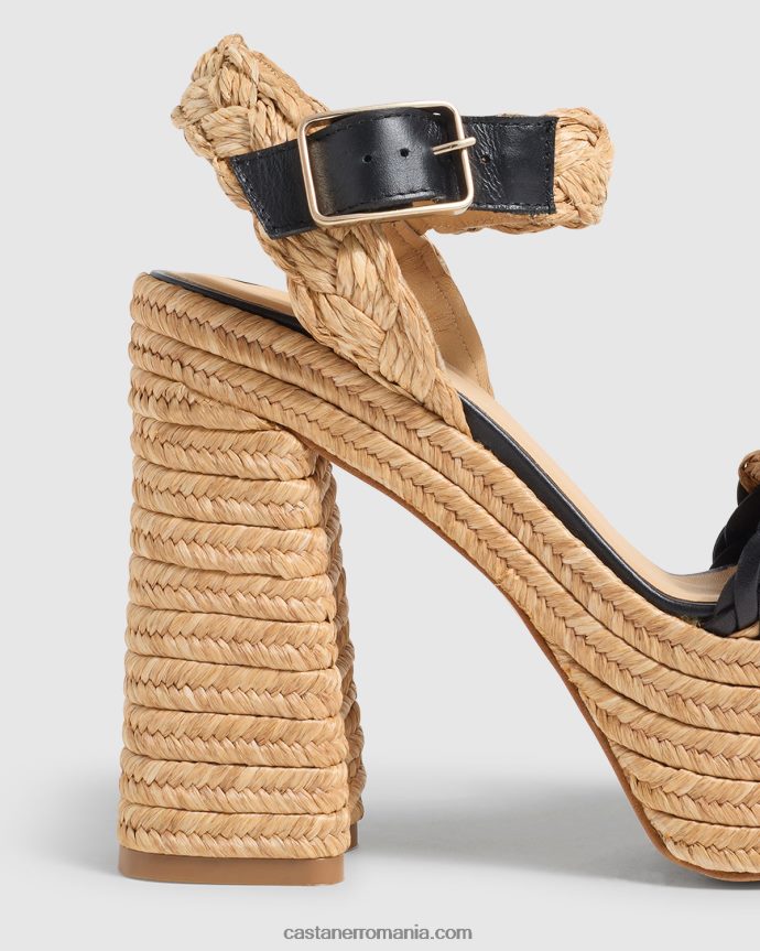 Castaner AGNES/133 Femei NATURAL/NEGRU 6P2L48195