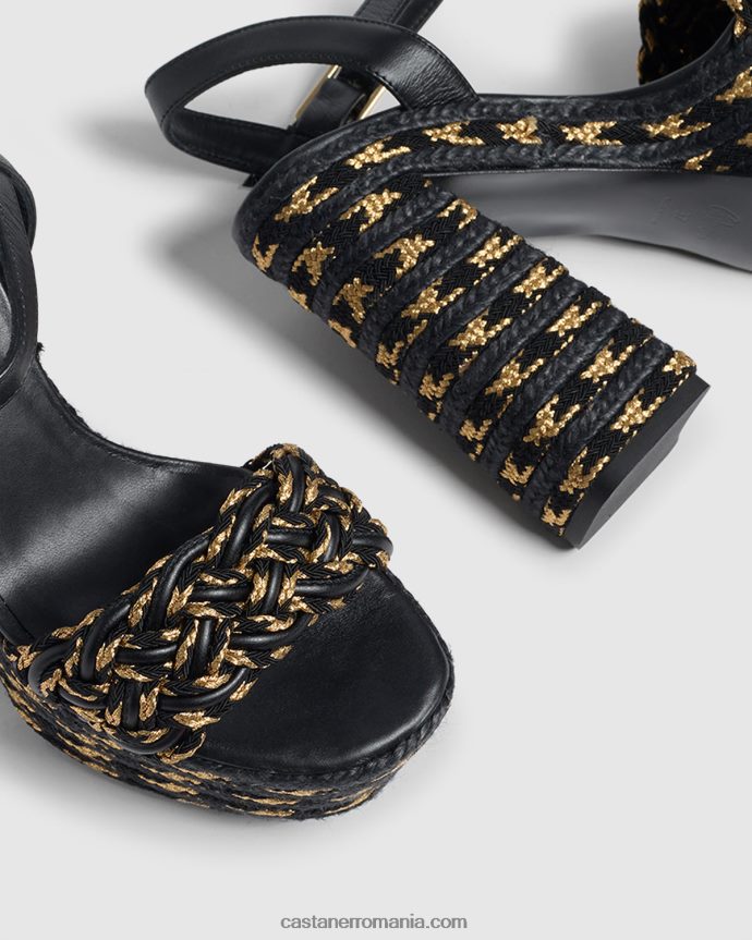 Castaner ANNE/136 Femei NEGRU/AUR 6P2L48198