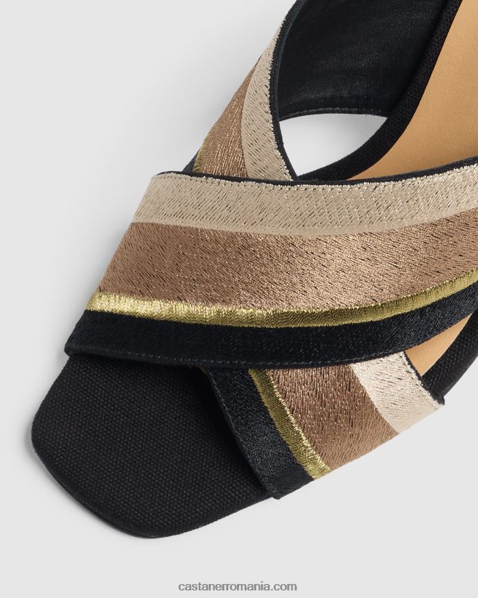 Castaner LAOS DVF/156 Femei TAUPE/NEGRU/NATURAL 6P2L48202