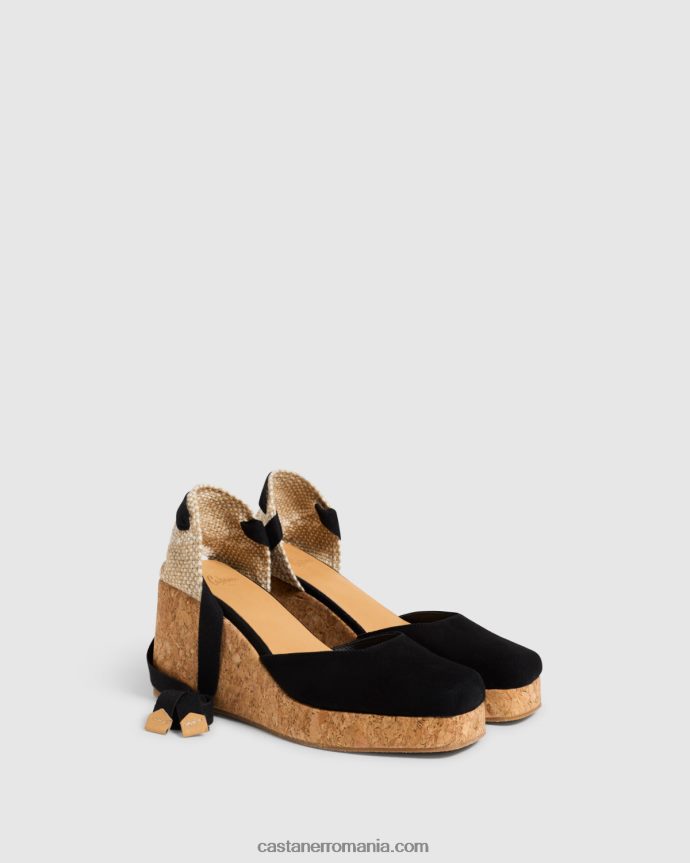 Castaner TINA CORK/007 Femei NEGRU 6P2L48323