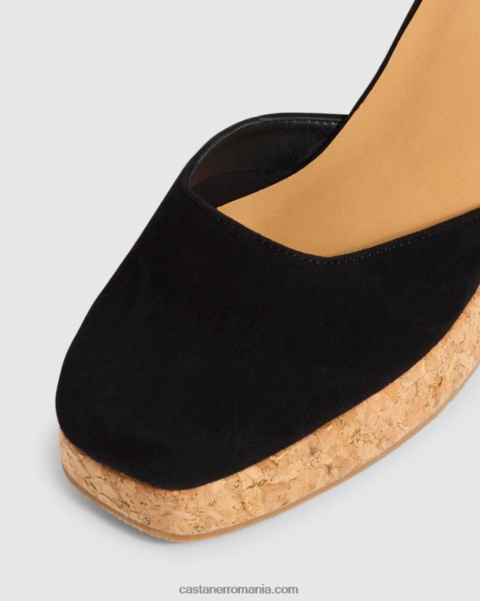 Castaner TINA CORK/007 Femei NEGRU 6P2L48323