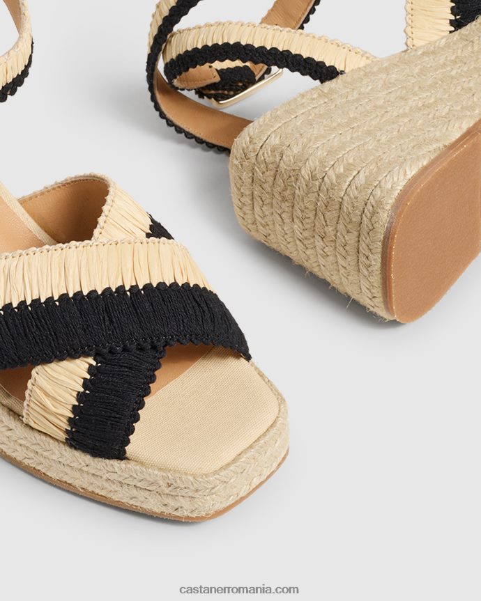 Castaner TATIANA/141 Femei NATURAL/NEGRU 6P2L48398